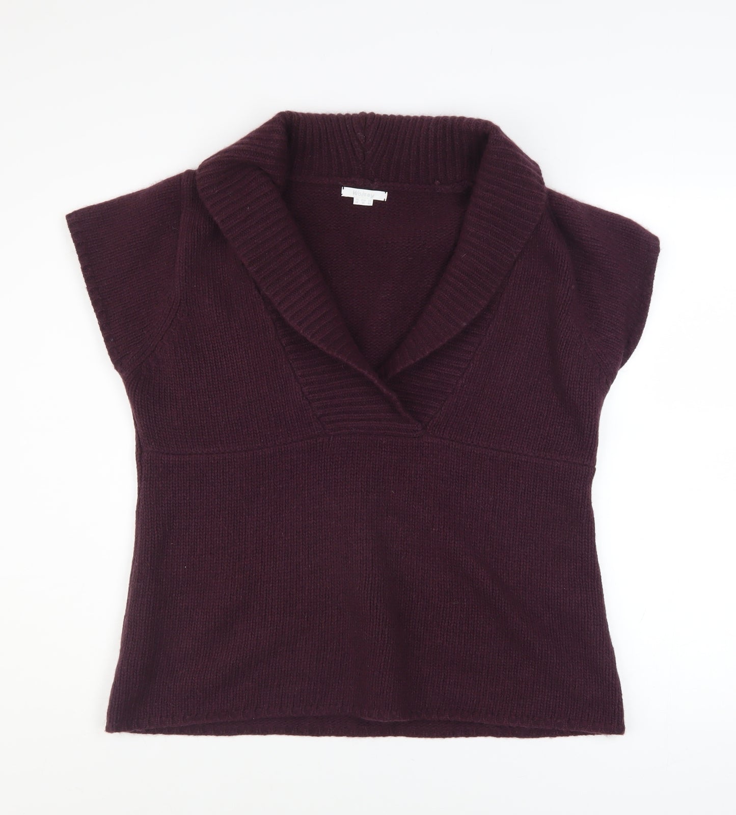 Wolsey Women's Purple Sleeveless V-Neck Pullover Jumper Size 10