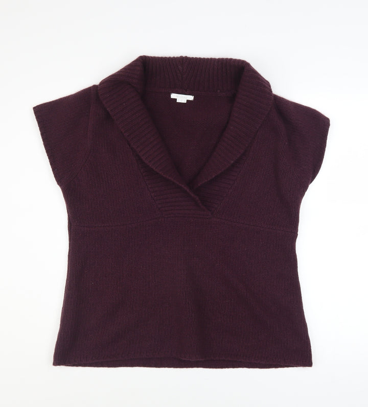 Wolsey Women's Purple Sleeveless V-Neck Pullover Jumper Size 10