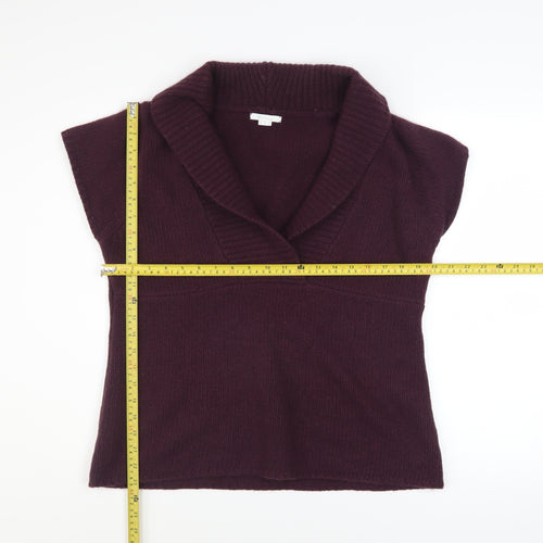 Wolsey Women's Purple Sleeveless V-Neck Pullover Jumper Size 10