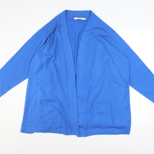 EWM Women Blue Acrylic Long Sleeve Open Cardigan XL 22-24