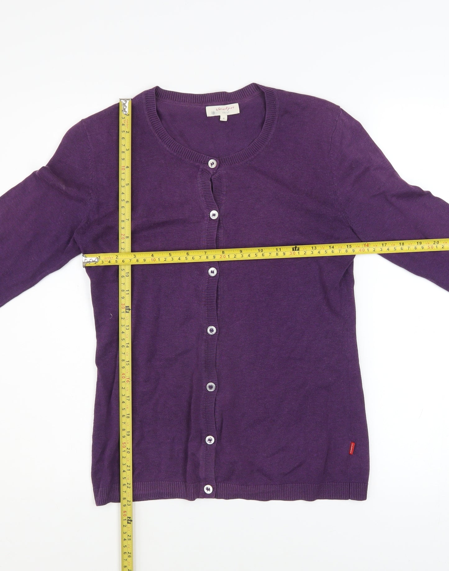 Jackpot Women’s Purple Cotton Button Cardigan Size S