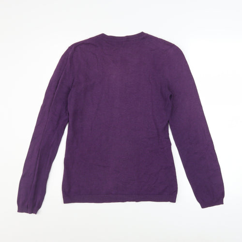 Jackpot Women’s Purple Cotton Button Cardigan Size S