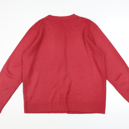 Honor Millburn Women's Red Knit Button Cardigan Size 14