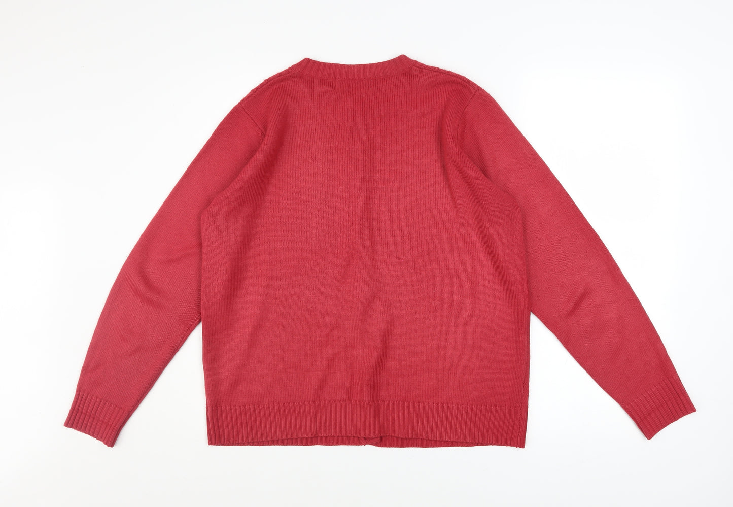 Honor Millburn Women's Red Knit Button Cardigan Size 14