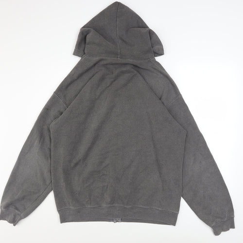 iets frans... Men Grey M Basic Zip Hoodie Jacket