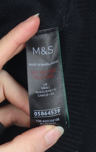 Marks and Spencer Women’s Black Hooded Zip Basic Jacket Size S