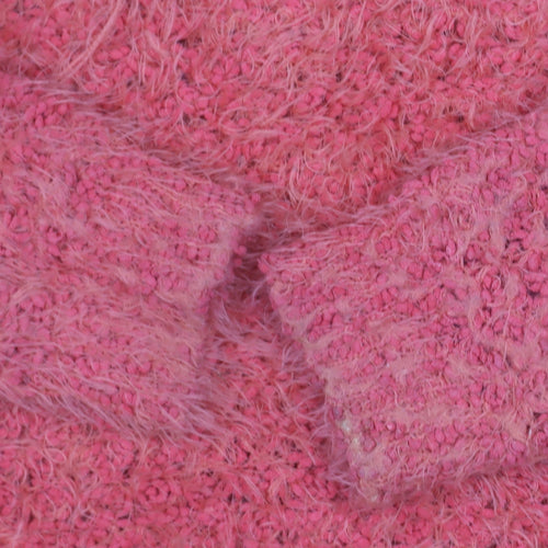 F&F Women Pink Long Sleeve Fluffy Knit Jumper UK 14