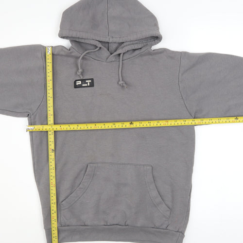 PrettyLittleThing Womens Grey Size 8 Pullover Hoodie Cotton Blend