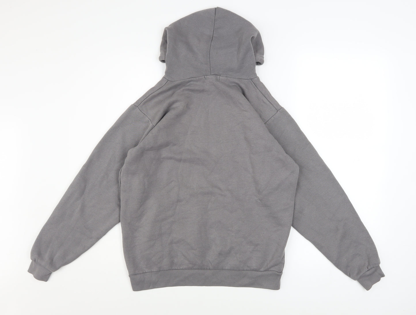 PrettyLittleThing Womens Grey Size 8 Pullover Hoodie Cotton Blend