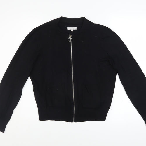 Red Herring Women’s Black Size 14 Full Zip Knit Casual Jacket