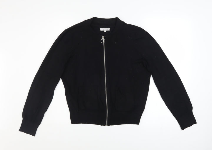 Red Herring Women’s Black Size 14 Full Zip Knit Casual Jacket
