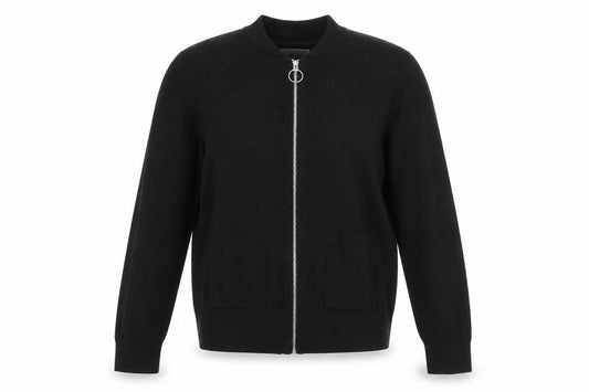 Front view of Red Herring Women’s Black, size UK 14, Full Zip Knit Casual Jacket
