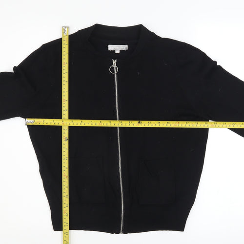 Red Herring Women’s Black Size 14 Full Zip Knit Casual Jacket