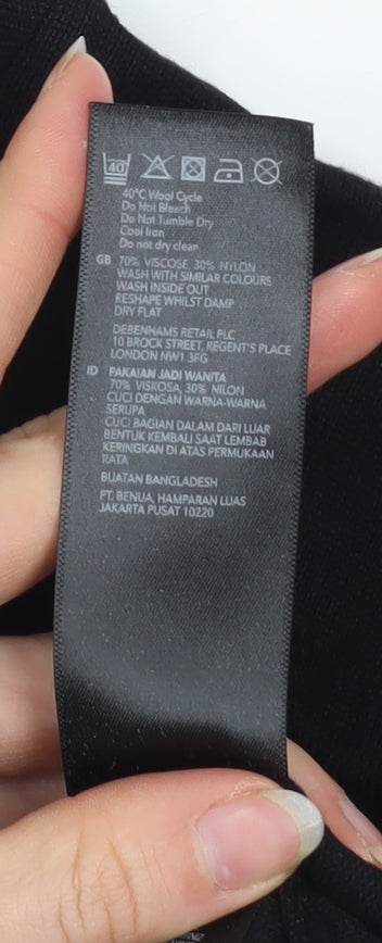 Red Herring Women’s Black Size 14 Full Zip Knit Casual Jacket