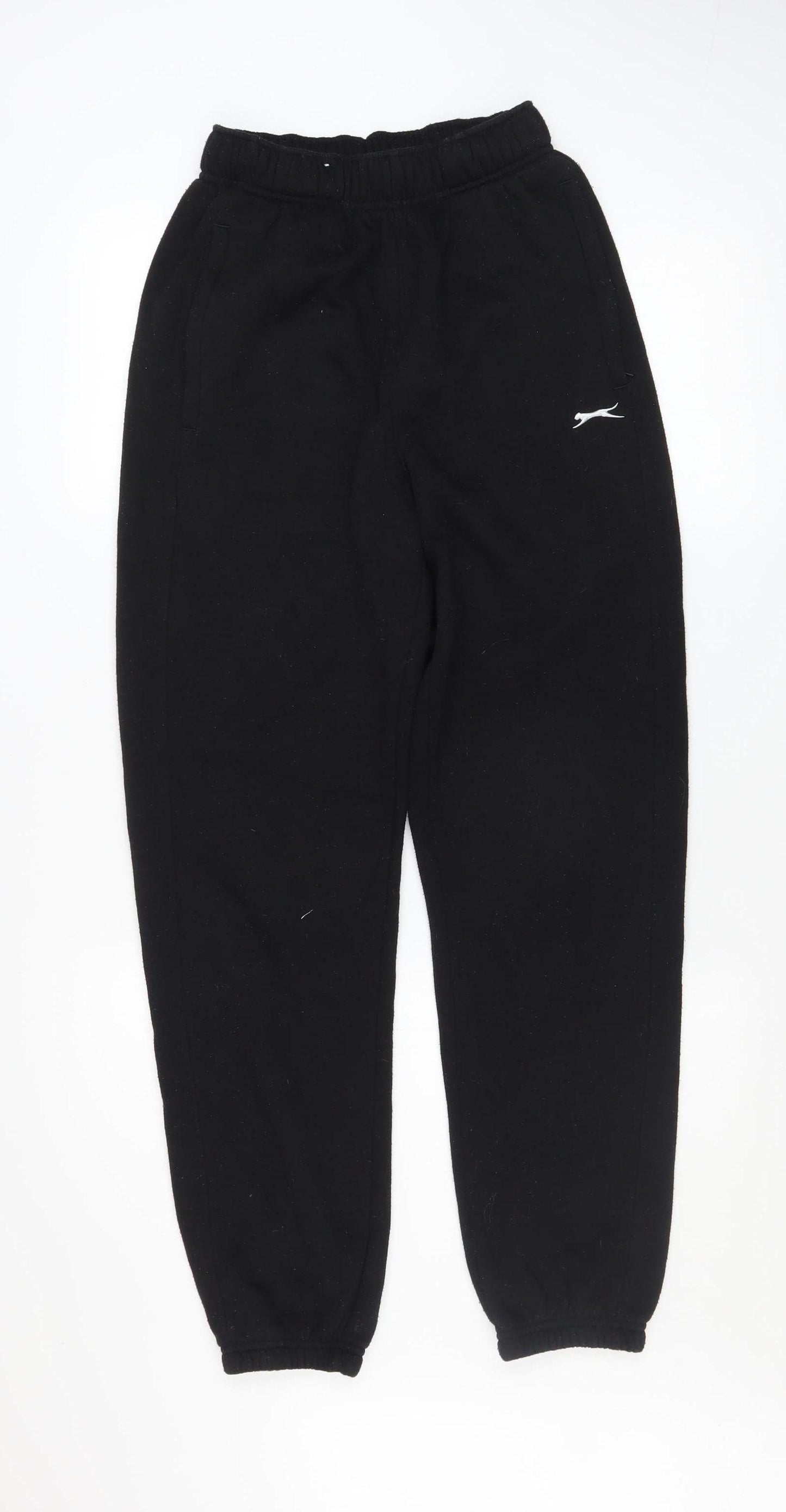 Slazenger Men's Black Small Fleece Sweatpants Tapered Joggers