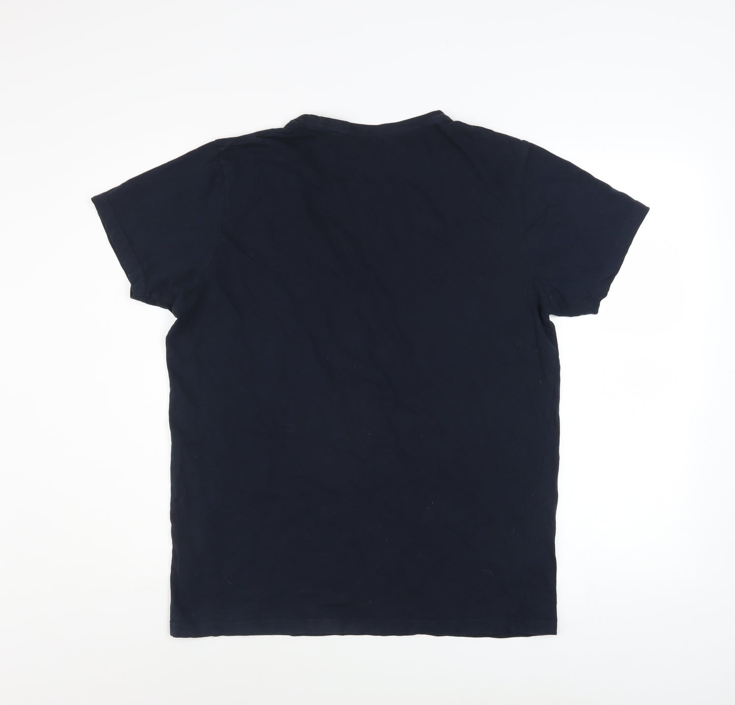 Twisted Soul Men's Navy Graphic Print Cotton T-Shirt XL