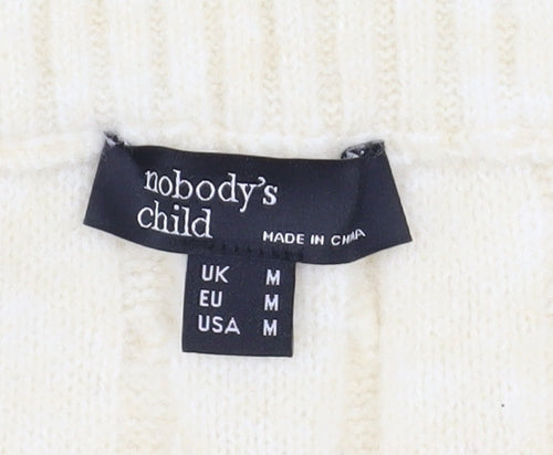 Nobody’s Child Women’s Ivory Knit Wool Blend Pencil Skirt M