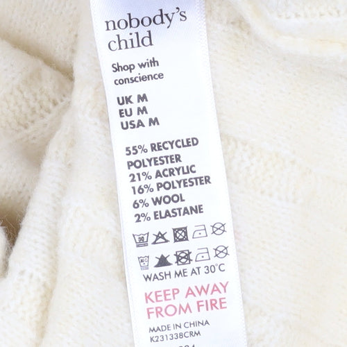 Nobody’s Child Women’s Ivory Knit Wool Blend Pencil Skirt M