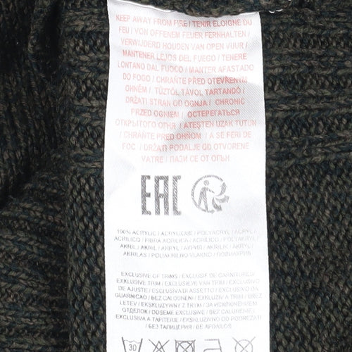 Kensington Eastside Men's Green L Crew Neck Acrylic Knit Jumper