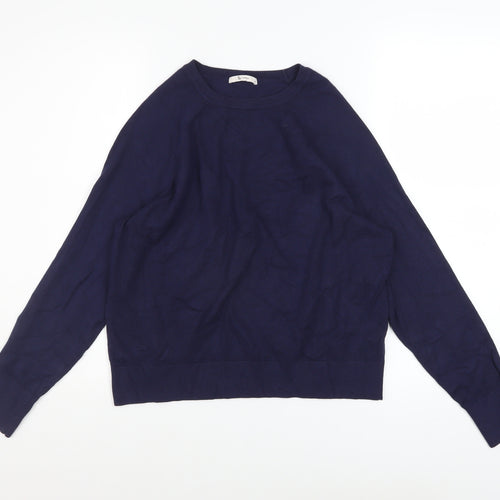 Tu Women’s Blue Size 14 Crew Neck Long Sleeve Knit Jumper