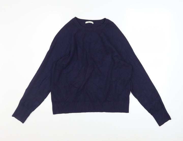 Tu Women’s Blue Size 14 Crew Neck Long Sleeve Knit Jumper