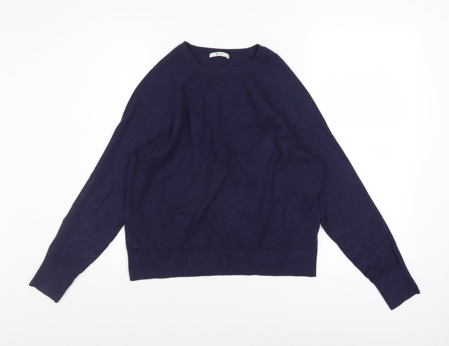 Tu Women’s Blue Size 14 Crew Neck Long Sleeve Knit Jumper