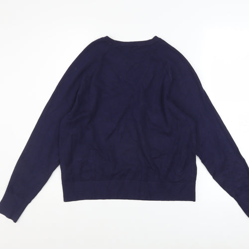Tu Women’s Blue Size 14 Crew Neck Long Sleeve Knit Jumper