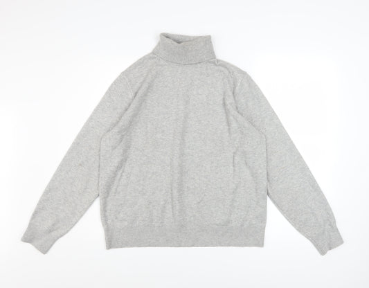 Marks and Spencer Women’s Grey Roll Neck Knit Jumper Size M
