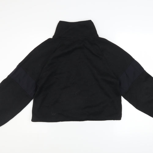 Victoria’s Secret PINK Girls Black Fleece 1/2 Zip Pullover Sweatshirt S