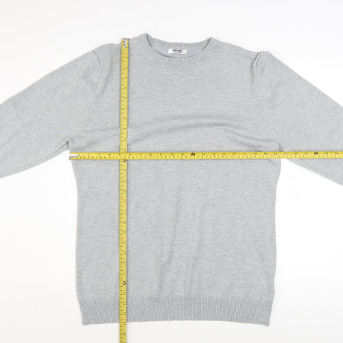 COOFANDY Men's Grey L Crew Neck Pullover Knit Jumper