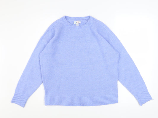 Denim & Co Women’s Blue Crew Neck Knit Jumper Size S
