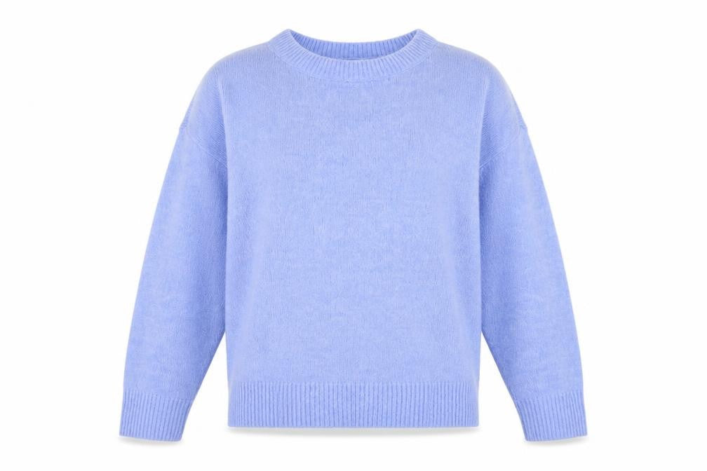 Denim & Co Women’s Blue Crew Neck Knit Jumper Size S