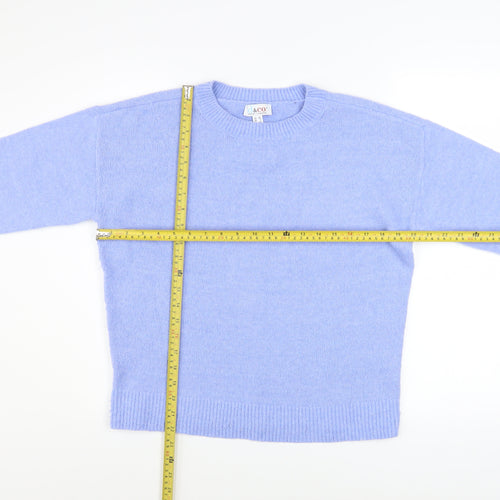 Denim & Co Women’s Blue Crew Neck Knit Jumper Size S