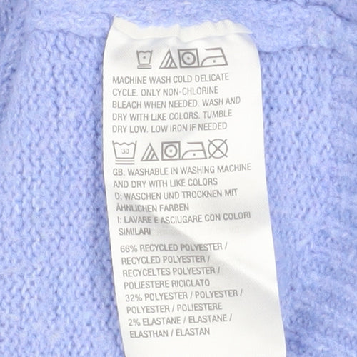 Denim & Co Women’s Blue Crew Neck Knit Jumper Size S