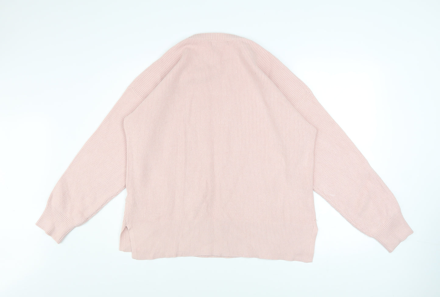 Marks and Spencer Women’s Pink Cable-Knit Crew Neck Jumper L
