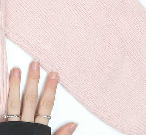 Marks and Spencer Women’s Pink Cable-Knit Crew Neck Jumper L