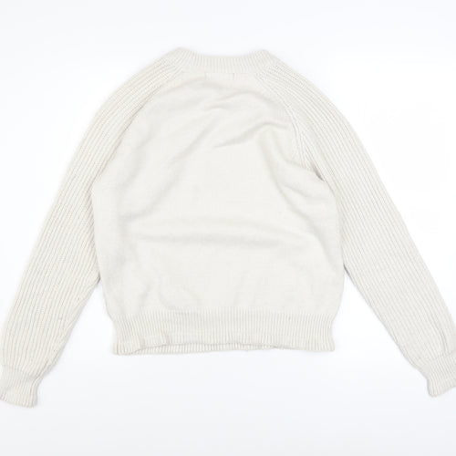Marks and Spencer Women’s Ivory Knit Crew Neck Pullover Jumper Size S