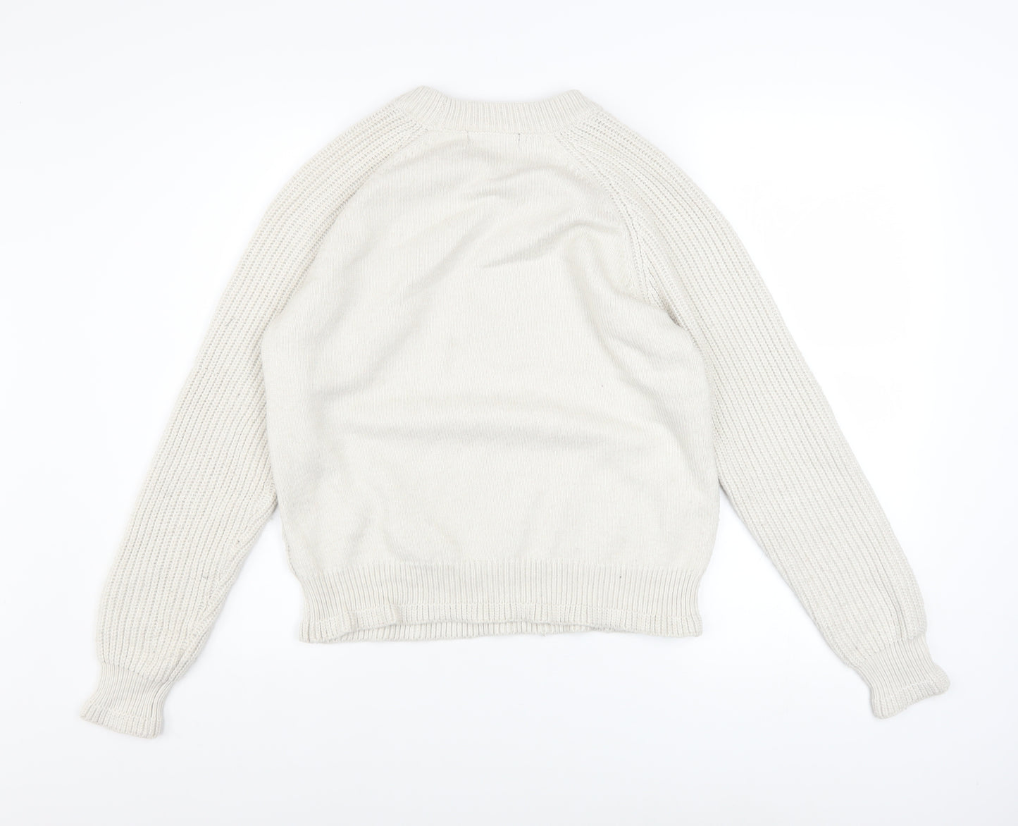 Marks and Spencer Women’s Ivory Knit Crew Neck Pullover Jumper Size S