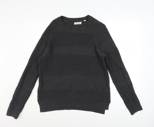 Fat Face Women’s Black Cotton Crew Neck Long Sleeve Jumper Size 12