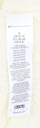 ASOS DESIGN Women’s Ivory Knit Button Vest Jumper Size S
