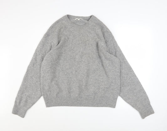 Uniqlo Women’s Grey Wool Crew Neck Jumper Size L