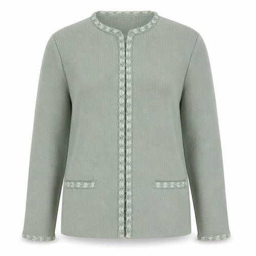 Tricoville Women’s Green Cardigan UK 16 Classic Knit Long Sleeve