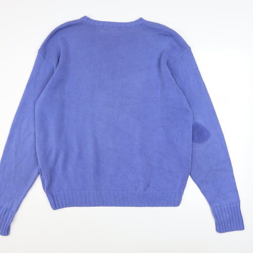 Ralph Lauren Men’s Blue Cotton Crew Neck Jumper Size L