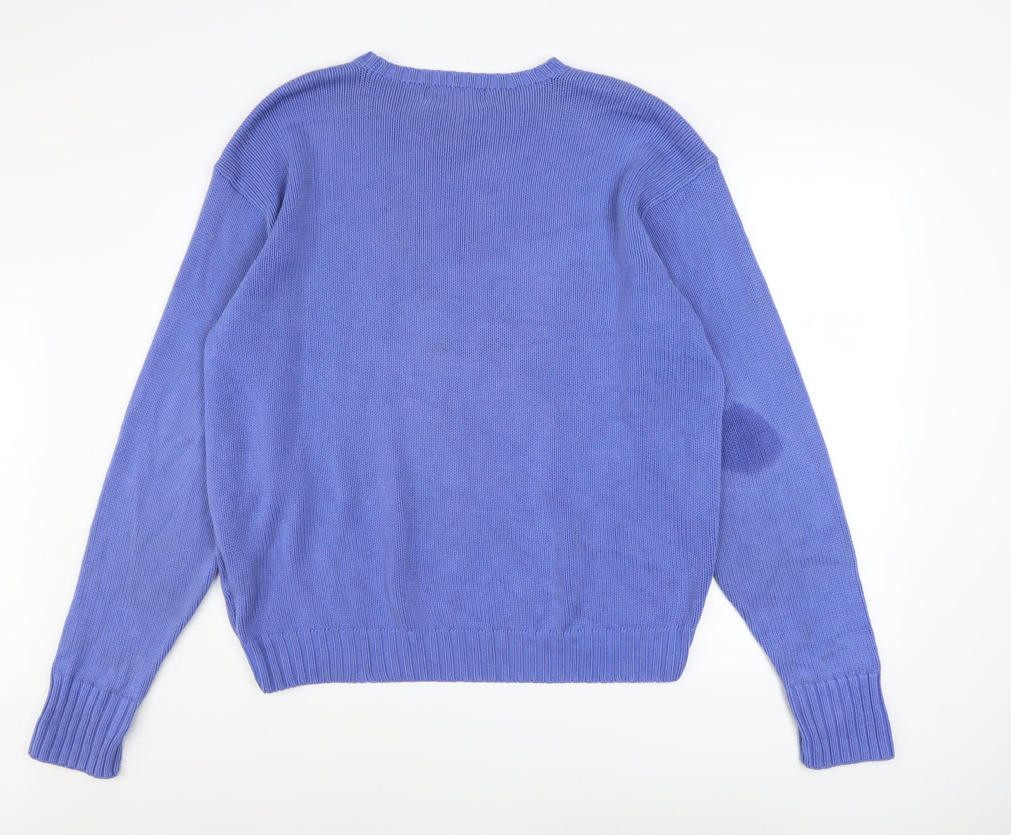 Ralph Lauren Men’s Blue Cotton Crew Neck Jumper Size L