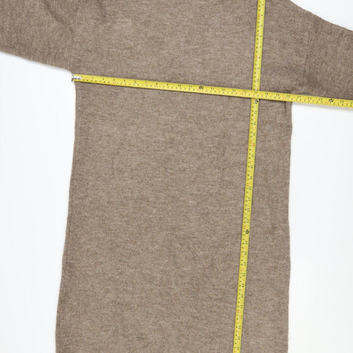 New Look Women’s Beige Jumper Dress Size S Long Sleeve Knitwear