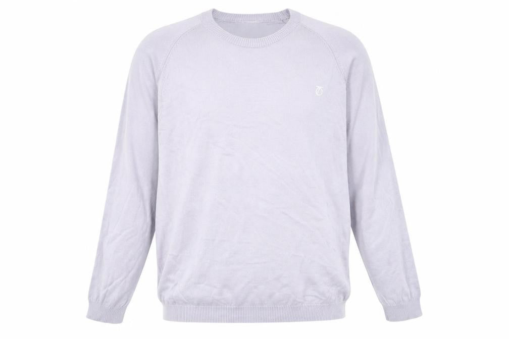 Front view of Peter Werth Men Grey XL Wool Blend Crew Neck Jumper