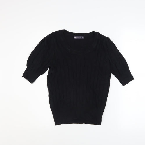 Marks and Spencer Women's Black Knit Blouse Size 10