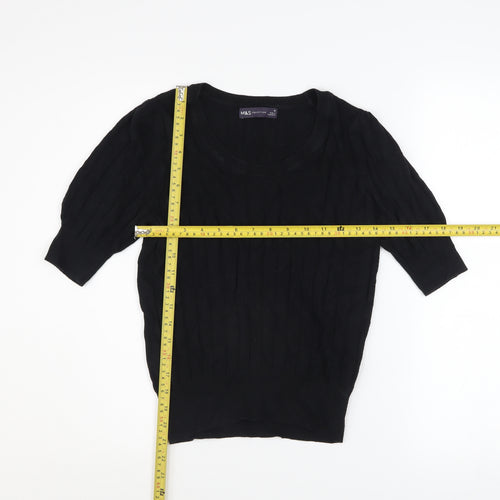 Marks and Spencer Women's Black Knit Blouse Size 10
