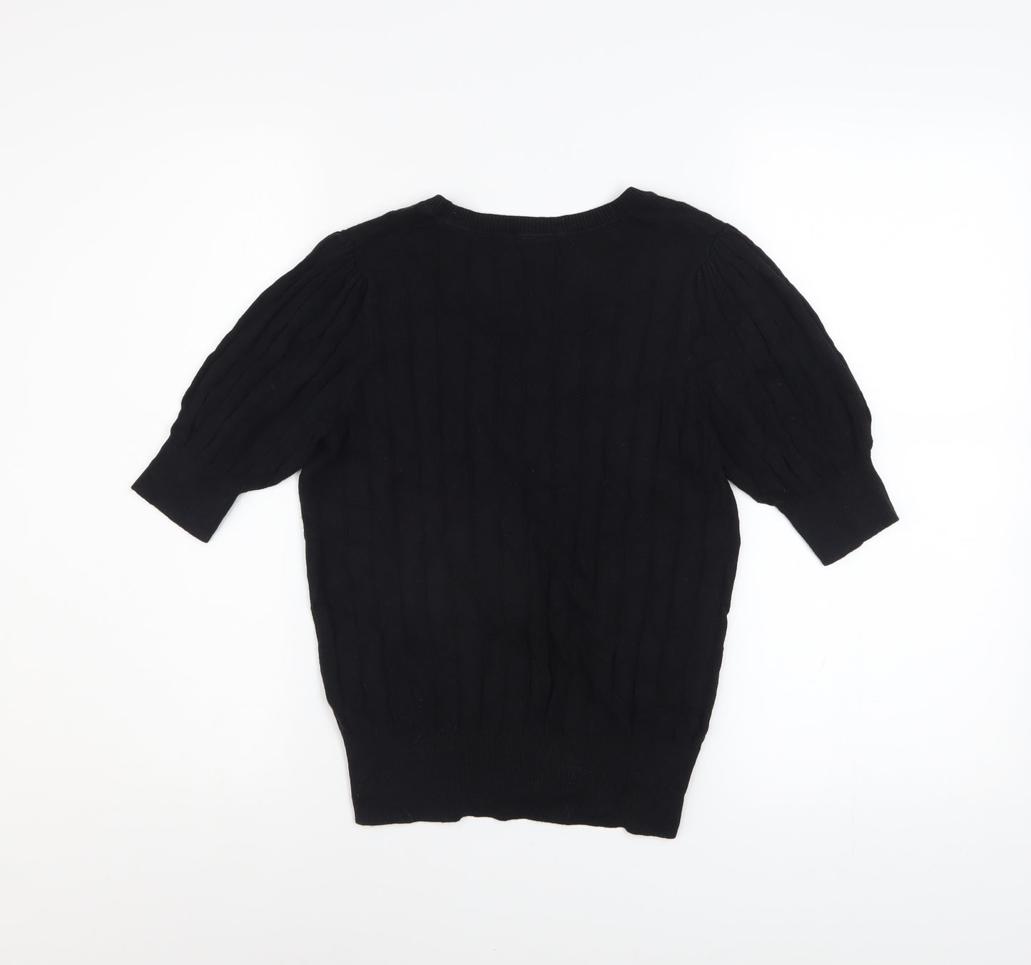 Marks and Spencer Women's Black Knit Blouse Size 10