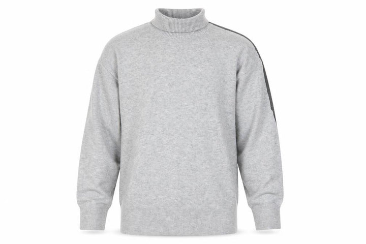 French Connection Men Grey High Neck Wool Blend Pullover Jumper Size M